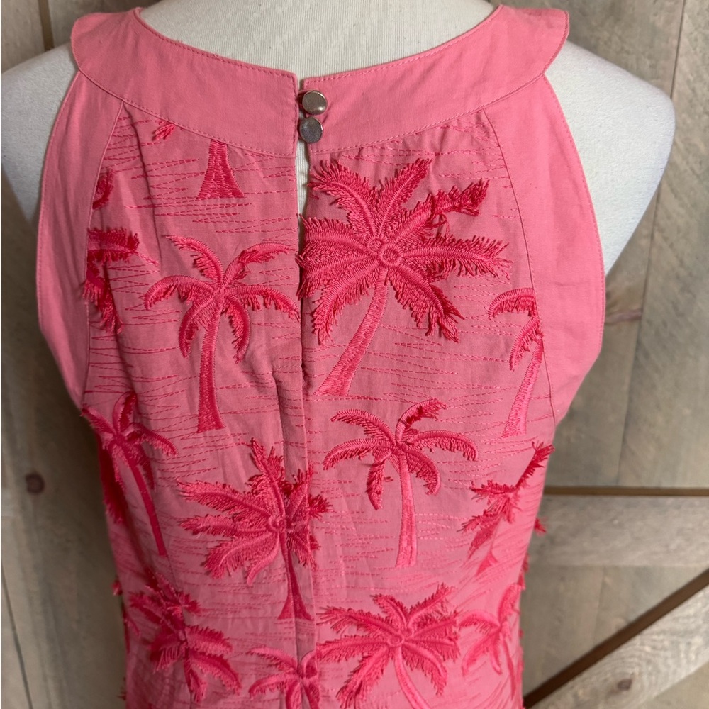 Talbots embroidered palm tree shift dress Size 8 - Picture 9 of 12